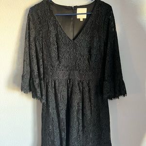 Mod Cloth Black Lace Mini Dress